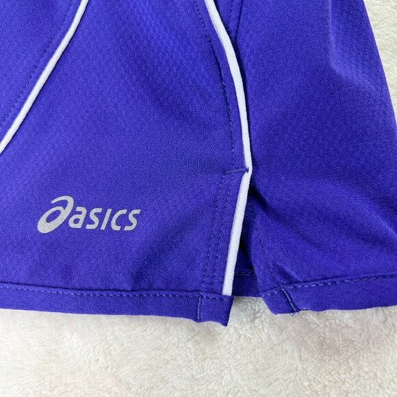 Women's Asics Running Shorts | Lined | Purple | Medium | Polyester & Spandex - Picture 6 of 11